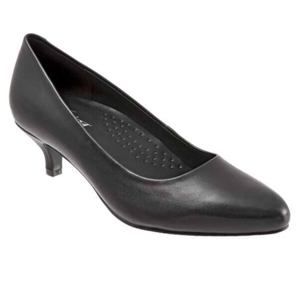 Trotter Kiera Black Leather Pumps - Size 9.5M